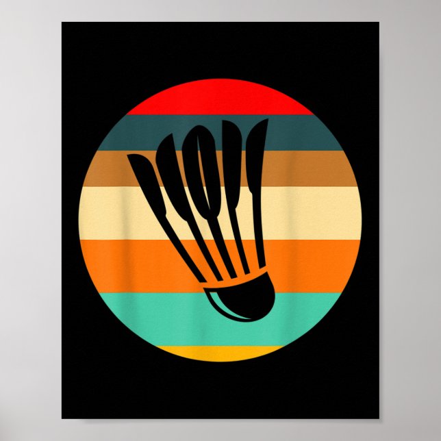Affiche Retro Shuttle Badminton  (Devant)