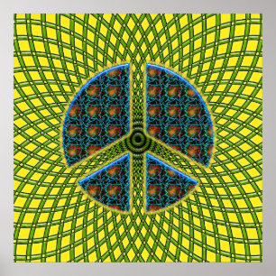 AFFICHE RÉTRO SIGNE DE PAIX