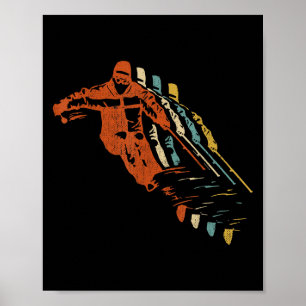 Affiche Retro Ski Vintage 80s 90s Ski