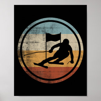 Affiche Retro Ski Vintage Ski Design Ski Slalom