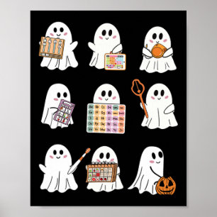 Affiche Retro Slp Ghost Halloween orthophonie Thérapie Aut
