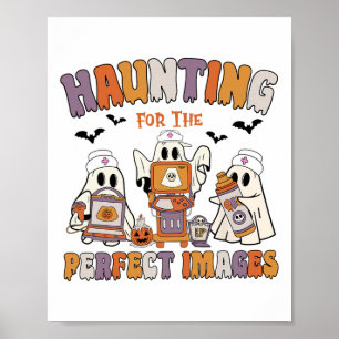 Affiche Rétro Sonographe Ultrasound Tech Halloween Vascul