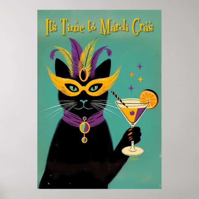 Affiche Rétro Sophisticats C'est l'heure du Martini de Mar (Devant)