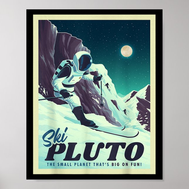 Affiche Retro Space Tourisme Planche de ski Ski Planche (Devant)