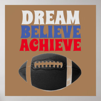 Affiche Retro Style Vintage les années 50 Football Motivat