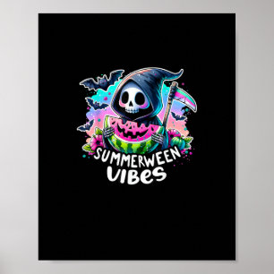 Affiche Retro Summerween Vibe Watermelon Ghost Skin été