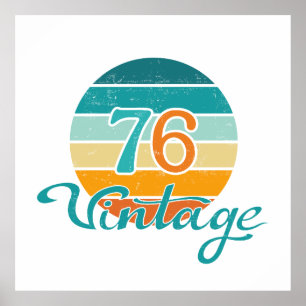 Affiche Retro Sunset 76 Vintage