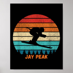 Affiche Retro Sunset Jay Peak Ski du Vermont _1