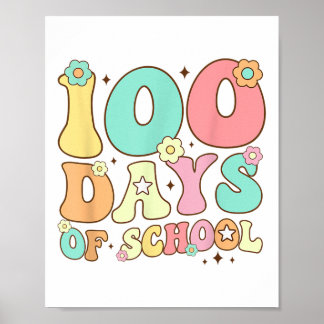 Affiche Rétro Super 100 Jours Joyeux 100E Jour De L'École 
