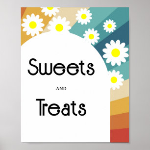 Affiche Retro Super - baby shower de sucreries et de frian