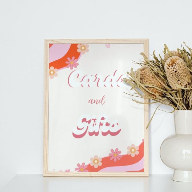 Affiche Retro super Coeur Valentine carte & signe cadeaux (Créateur téléchargé)