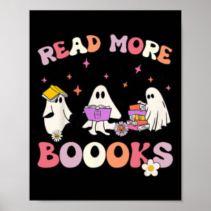 Affiche retro Super Lire plus Livres Ghost Boo ghoul Fun H