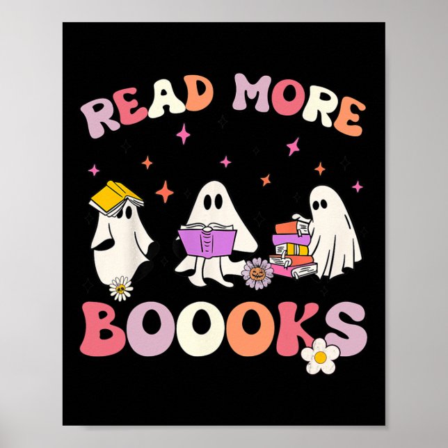 Affiche retro Super Lire plus Livres Ghost Boo ghoul Fun H (Devant)