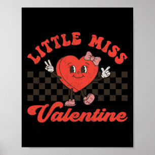 Affiche Retro Super Miss Valentine Pour Filles Enfants