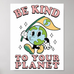 Affiche Retro Super Soyez Gentils Avec Votre Jour des terr