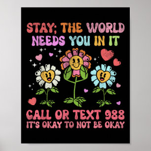 Affiche Retro Super Stay World a besoin de vous Suicide Pr