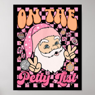 Affiche Retro Sur La Petite Liste Fun Famille Noël Père No