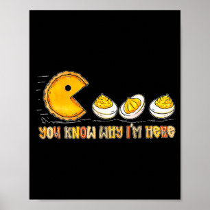 Affiche Rétro Thanksgiving Vous savez pourquoi je suis là