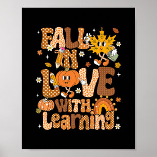 Affiche Retro Tombez Amoureux De L'apprentissage Automne C