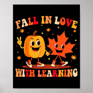 Affiche Retro Tombez Amoureux De L'apprentissage Automne C
