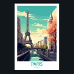 Affiche Retro Travel Paris Destination Wall Art<br><div class="desc">Aménagez la romance de la Ville Lumière dans votre maison avec ce Retro Travel Paris France Destination Wall Art. Conçu dans un charmant style poster de voyage vintage, ce morceau présente des monuments parisiens emblématiques, comme la Tour Eiffel, Notre-Dame ou Montmartre, dans un décor de rêve de couleurs rétro et...</div>