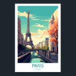 Affiche Retro Travel Paris Destination Wall Art<br><div class="desc">Aménagez la romance de la Ville Lumière dans votre maison avec ce Retro Travel Paris France Destination Wall Art. Conçu dans un charmant style poster de voyage vintage, ce morceau présente des monuments parisiens emblématiques, comme la Tour Eiffel, Notre-Dame ou Montmartre, dans un décor de rêve de couleurs rétro et...</div>