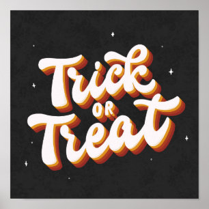 Affiche Retro Trick ou Treat