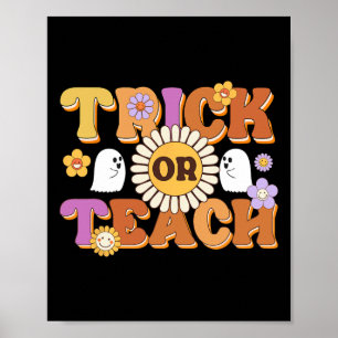 Affiche Retro Tricoter Ou Enseignant Fantôme Halloween Cos