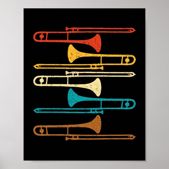 Affiche Rétro Trombone (Devant)