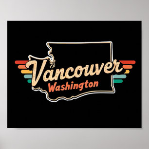Affiche Rétro Vancouver État de Washington