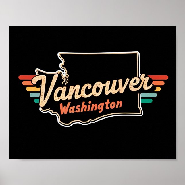 Affiche Rétro Vancouver État de Washington (Devant)
