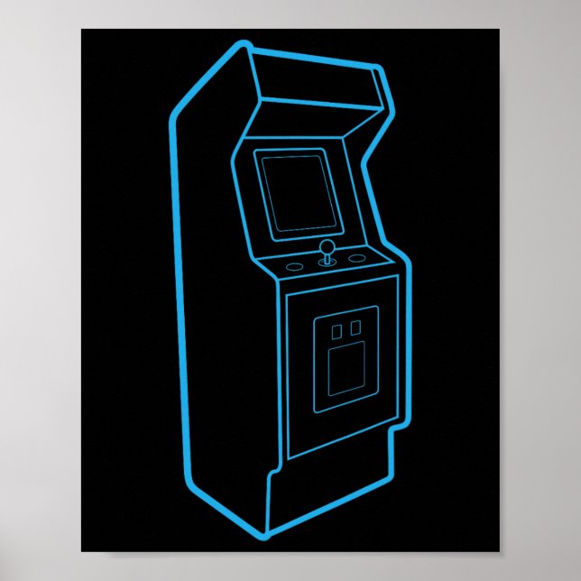 Affiche Retro Video Game Arcade Cabinet  (Devant)