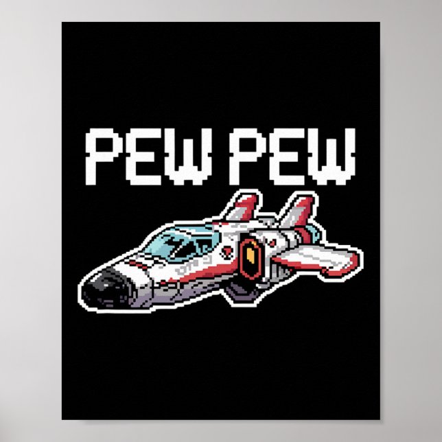 Affiche Retro Video Game Ship Arcade Funny Nostalgia Gamer (Devant)