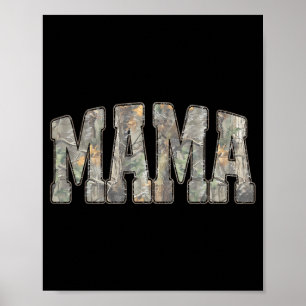 Affiche Rétro Vieux Camo Maman Camouflage Maman Fête des M