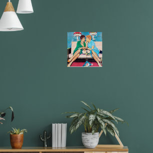 Affiche rétro vintage beauté