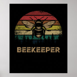 Affiche Rétro Vintage Beekeeper Beekeeping Poison