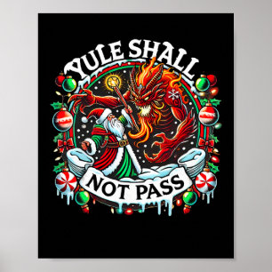 Affiche Retro Vintage Creepmas Yule Ne Passe Pas Magicien