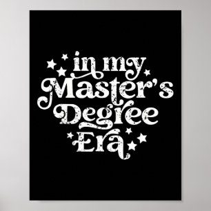 Affiche Retro Vintage Dans Mes Maîtres Diplôme Era Graduat