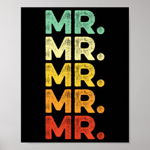 Affiche Rétro Vintage Futur Monsieur Marié Fiancé Fiançail