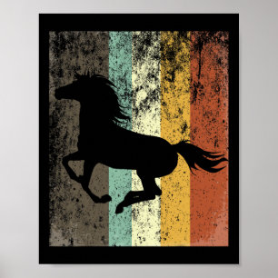 Affiche Retro Vintage Horse Lover Cadeau Équitation