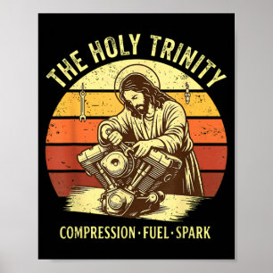 Affiche Rétro Vintage La Sainte Trinité Compression Carbur