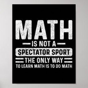 Affiche Rétro Vintage Les Maths Ne Sont Pas Un Sport De Sp