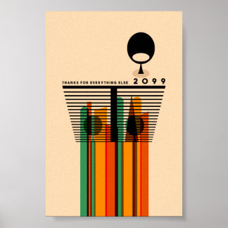 Affiche Rétro Vintage Milieu du Siècle Esthétique Original