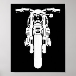 Affiche Retro Vintage Motorcycle J'aime mon Motorbik