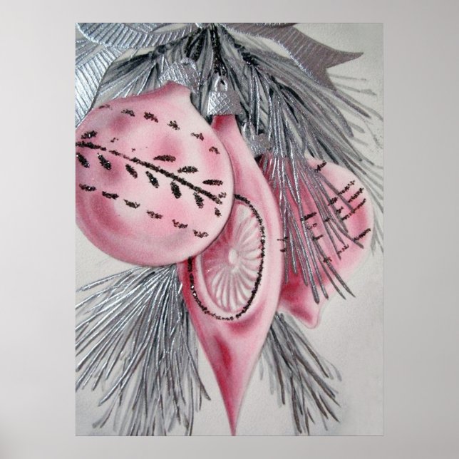 Affiche rétro vintage Noël (Devant)