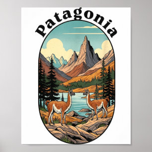 Affiche Rétro Vintage Patagonie Extérieur