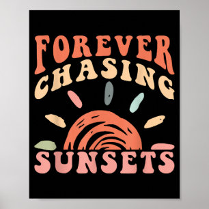Affiche Rétro Vintage pour toujours Chasse Couchers de sol