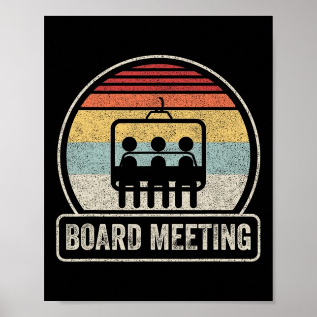 Affiche Retro Vintage Snowboard Meeting Snowboard Vacat (Devant)