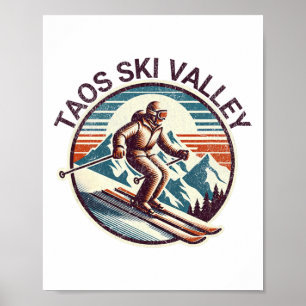 Affiche Retro Vintage Taos Ski Valley Nouveau-Mexique Ski 