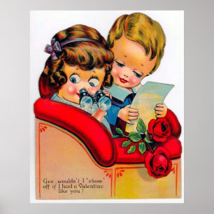 Affiche Retro vintage Valentine